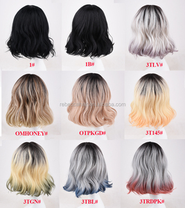 Perruque synthétique longue bouclée 12 pouces — noble, perruque synthétique résistante à la chaleur pour femmes noires, perruque rose bleue pour <span class=keywords><strong>Cosplay</strong></span> en stock - Product Image 5