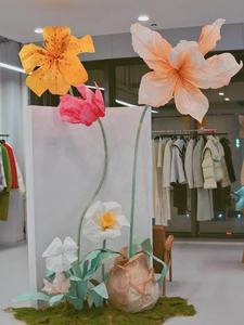 E-211 sıcak satış dev ipek yapay standı renkli çiçek dev nergis düğün geçit için dekorasyon - Product Image 2
