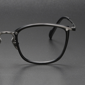 Lunettes Rétro Titane en Acétate pour Hommes Montures de Lunettes de Soleil Personnalisées Lunettes de Vue Lentilles avec Prescription - Product Image 4