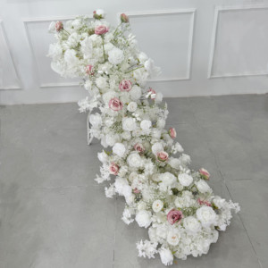 Fábrica de Flores Artificiales, Venta al por Mayor de Plantas Blancas y Verdes, Hilera de Flores para Decoración de Bodas, Camino de Mesa, Hilera de Flores para Piso - Product Image 6