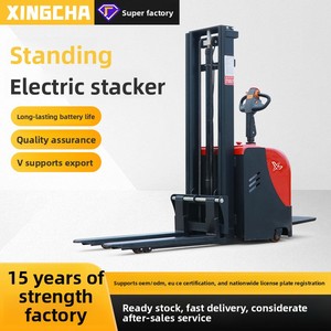 Xingcha Apilador totalmente eléctrico Transpaleta de doble elevación con 1,5 toneladas Carretillas elevadoras Apilador de camiones de 2 toneladas - Product Image 4