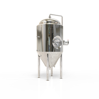 Réservoir de fermentation conique de vin d'équipement de brassage de bière d'isolation revêtue de l'acier inoxydable 500L 304 316L