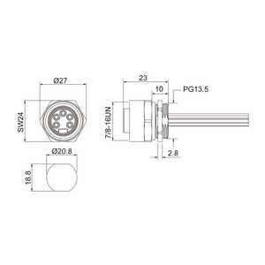 Conector de Cable de Video Orca M12 de 4 Pines, Hembra, para Automoción, IP67, Montaje Frontal de 7/8 Pulgadas, Modelo Directo de Fábrica Marvtech - Product Image 6