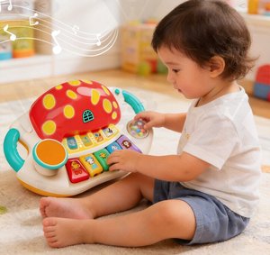 Cartoon Mushroom <b>Music</b> Piano Multifunction Function <b>Music</b> and Lights Keyboard <b>Instrument</b> Toy - Product Image 3