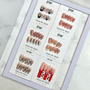 <span class=keywords><strong>Uñas</strong></span> Acrílicas Postizas al por Mayor, Punta Francesa, Largas, Cobertura Completa, Reutilizables, <span class=keywords><strong>Kit</strong></span> <span class=keywords><strong>de</strong></span> 10 <span class=keywords><strong>Uñas</strong></span> Acrílicas para Mujer - Product Image 3