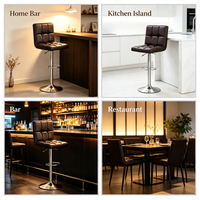 Tabourets de bar en similicuir ALINUNU, directement de l'usine, pour bar à domicile et îlot de cuisine, hauteur réglable, pivotants