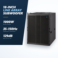 Subwoofer passif 18 pouces à haut SPL, 8 ohms, sensibilité 129 dB |   Caisse de basses 000W pour installation fixe en boîte de nuit