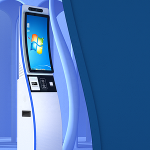 Customized All Functions 23.6 32 Inch Touch Curved Screen Barcode <b>Scanner</b> Self Service Ordering Kiosk Payment Terminal for Bank - Product Image 1