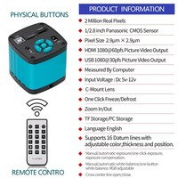 Caméra CCD de mesure de microscope d'enregistrement vidéo numérique industriel USB compatible HDMI 48MP