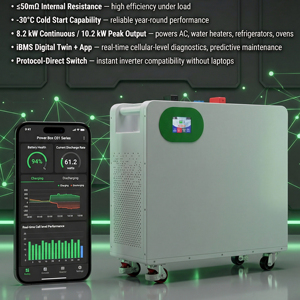 Batterie LiFePO4 51,2 V 314 Ah 16 kWh avec communication CAN, conception compacte de 20 % moins volumineuse, sangle en acier de qualité automobile - Product Image 1