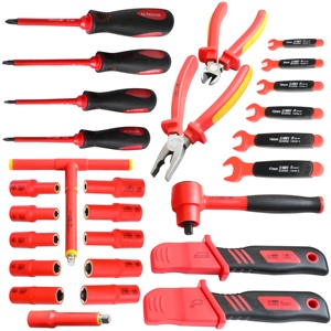 27 pezzi <span class=keywords><strong>Set</strong></span> di punte a cricchetto con presa isolata 1000V Kit di strumenti di manutenzione per veicoli nuovi strumenti di manutenzione per veicoli energetici - Product Image 2