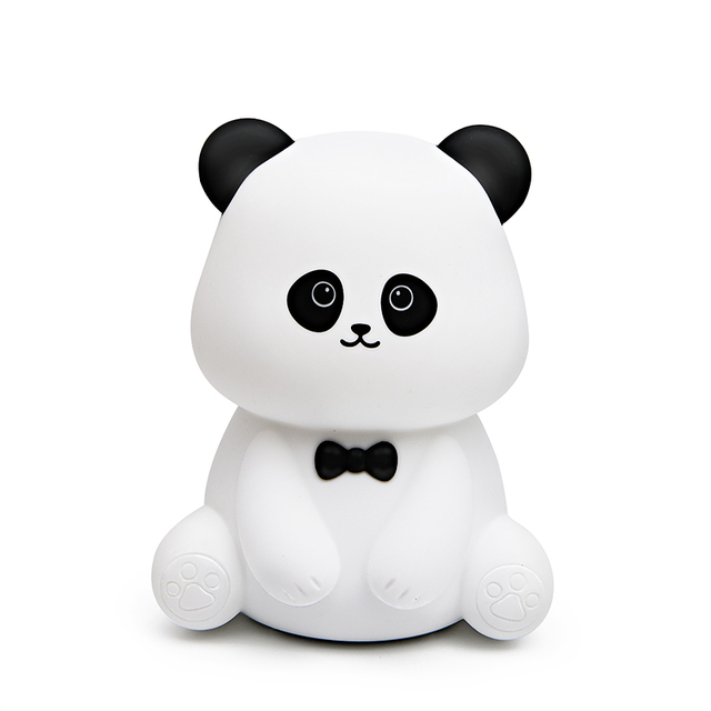 USB Rechargeable Touch Control RGB Color-changing Cute Panda LED Night Light