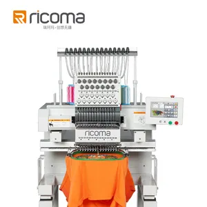 RICOMA Einkopf-Stick maschine computer isiert mit 12/15 Nadel mt 1501 Hochpräzise multifunktion ale Factory Direct