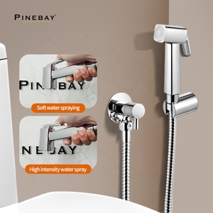 PINEBAY новый стиль самоочищающийся Туалет Shattaf настенный мусульманский душ ручной абс пластиковый набор распылителя биде - Product Image 5