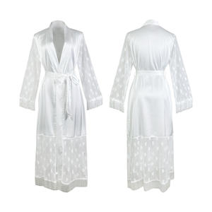 Vestido Largo <span class=keywords><strong>de</strong></span> Encaje Sexy <span class=keywords><strong>para</strong></span> Mujer, Vestido Transparente, Lencería, Kimono, Traje <span class=keywords><strong>de</strong></span> Baño, Conjunto <span class=keywords><strong>de</strong></span> Lencería Sexy Romántica <span class=keywords><strong>para</strong></span> Dormir - Product Image 4