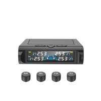 Sistema de Monitoreo de Presión de Neumáticos (TPMS) para Automóvil con Energía Solar, 4 Sensores Externos, Pantalla LCD Digital, 12 Meses de Garantía, Sin Programación