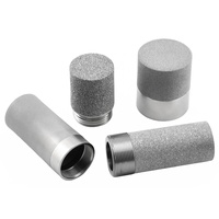 Élément filtrant liquide silencieux pneumatique pour moteur, 7 à 90 microns, en acier inoxydable 304 316, métal fritté, fileté