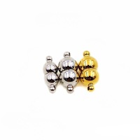 Fermoir magnétique en acier titane plaqué sous vide, fermoir magnétique double boule puissant, accessoires de connexion DIY pour colliers de perles