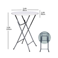 Tragbarer HDPE 6ft Kunststoff-Klapptisch für den Innen-und Außenbereich für Hochzeits garten und Picknick