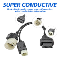 Arnés de cableado adaptador OBD2 con núcleo de cobre de 12V para kit de herramientas de diagnóstico, software SDS 8.40, compatible con motores fueraborda Suzuki