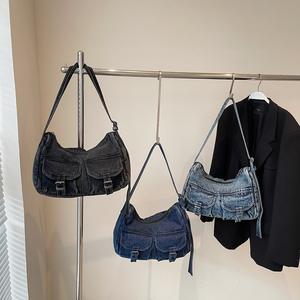 Nouvelles tendances Shopping luxe canal femmes sac à main dames filles fourre-tout Denim sacs à bandoulière doux et Durable-accessoire à la mode - Product Image 2