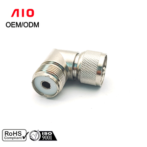 UHF ตัวเชื่อมต่อแบบจีบตัวผู้ <span class=keywords><strong>PL</strong></span>-259อะแดปเตอร์มุมขวา90องศา RG58สายโคแอกเชียลสีเงิน LMR195 RG142สำหรับใช้งาน RF - Product Image 5