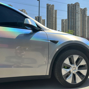 Pellicola Arcobaleno Radium per Wrapping Auto Vinile Lucido Opaco Arcobaleno Laser Grigio <span class=keywords><strong>Argento</strong></span> Pellicola Antigraffio per Auto - Product Image 4
