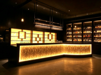 Comptoir de bar LED moderne très demandé pour restaurants, discothèques, bars à vin, bars à cocktails, design de bar de luxe pour hôtels et salons d'aéroports