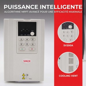 Controlador de Bomba de Agua Solar 250V-800V DC a AC 380V Trifásico 2.2kW MPPT Inversor Solar con Pantalla LED <span class=keywords><strong>SINCR</strong></span> SV200A - Product Image 5