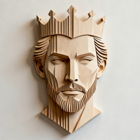 Sculpture en bois personnalisée M36, design Art Déco, écologique, résistante aux UV, imperméable, résistante aux intempéries, pour jardin extérieur