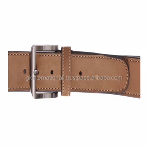 Nouveau design de marque en gros Tan Brown ceinture décontractée en cuir pleine fleur boucle en alliage de zinc hommes ceinture en cuir véritable - Product Image 1