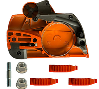 Kit complet de couvercles de frein et d'embrayage pour tronçonneuse Husqvarna 445 450, comprenant les couvercles latéraux avec vis et écrous, pièces de rechange