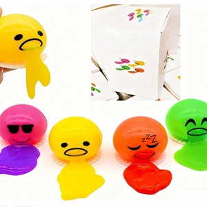 Vomiting Egg Slime <b>Squishy</b> Toy Funny Prank Squeeze Stress Ball Puking Yolk, Novelty Fidget Relief Toy Gag Gift for Kids Adults - Product Image 1