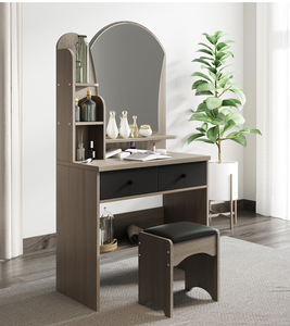 <span class=keywords><strong>Coiffeuse</strong></span> Moderne Blanche avec Miroir et Éclairage pour Maquillage - Meuble de Salle de Bain - Product Image 2