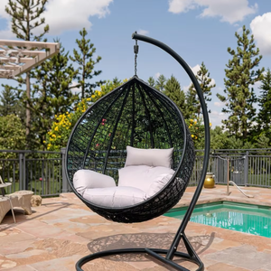 Chaise suspendue en rotin de jardin à siège <span class=keywords><strong>unique</strong></span> populaire et en <span class=keywords><strong>vente</strong></span> chaude avec support - Product Image 4