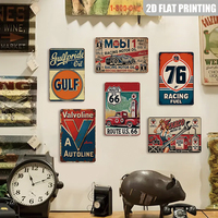 Letrero Metálico Retro Inspirado en Aceite de Motor de Carreras, Decoración de Pared para Gasolinera o Garaje