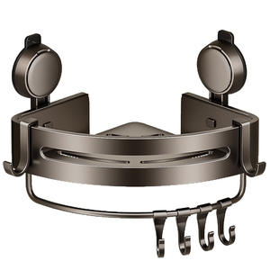 Estante de Baño Triangular Blue Vine Corner, con Montaje por Succión, Doble Capa, Organizador de Baño Resistente - Product Image 4