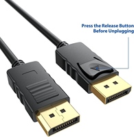 Câble DP vers DP compatible 4K 30Hz 2K 1080P 60Hz pour projecteur et ordinateur avec gaine en PVC