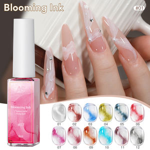 <span class=keywords><strong>Vernis</strong></span> à ongles <span class=keywords><strong>semi</strong></span>-<span class=keywords><strong>permanent</strong></span> effet marbre, encre fumée, gel aquarelle, art des ongles, fleur, marque privée - Product Image 2