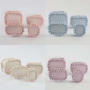 Sacs cosmétiques à volants en nylon écologique personnalisés pour femmes, grande capacité, à la mode, portables, avec fermeture éclair, pour le voyage - Product Image 2