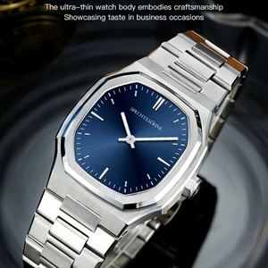Nouvelle montre-bracelet de luxe à mouvement à quartz 34 mm pour hommes, cristal saphir, ultra-fine, en acier inoxydable, Relogio Masculino - Product Image 3