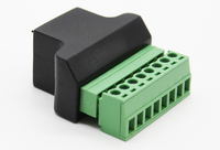 Connexion et connecteurs informatiques RJ45 femelle à borne à vis connecteur 8 broches adaptateur d'extension de câble Ethernet