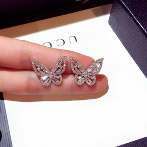 <span class=keywords><strong>Boucles</strong></span> <span class=keywords><strong>d</strong></span>'<span class=keywords><strong>oreilles</strong></span> <span class=keywords><strong>papillon</strong></span> en Zircon, saucière personnalisée, en diamant scintillant, aiguille en <span class=keywords><strong>argent</strong></span> 925 - Product Image 6