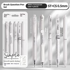 Kawaii Cute School Office <span class=keywords><strong>Gel</strong></span> Pen 0,5mm Tinta negra Bolígrafo <span class=keywords><strong>de</strong></span> plástico Papelería para escribir - Product Image 5