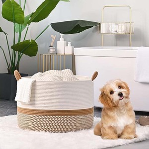 Large <strong>Blanket</strong> <strong>Basket</strong> Woven <strong>Baskets</strong> <strong>for</strong> Storage Baby Laundry Hamper Cotton Rope <strong>Blanket</strong> <strong>Basket</strong> <strong>for</strong> Living Room - Product Image 5