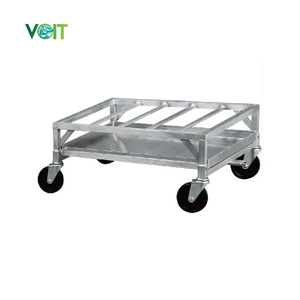 Material Handling Industrial <strong>Warehouse</strong> and Logistics Steel Bulk <strong>Container</strong> Dolly - Product Image 4