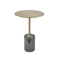 Table basse convertible en marbre nordique, table d'appoint noire, design moderne, cadre en métal durable et écologique, meubles de salon
