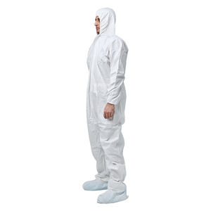 Overoles Desechables para Cuarto Limpio Junlong, Certificación ISO13485, Impermeables, Antiestáticos, <span class=keywords><strong>Película</strong></span> de PE Microporosa No Tejida para - Product Image 5