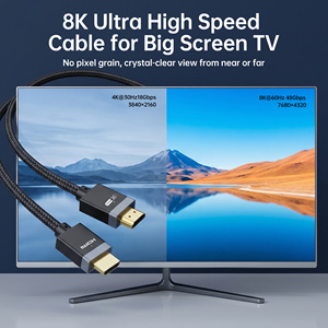สาย HDMI 8K 2.1 48Gbps 8K60Hz 4K120Hz EARC แบบถักไนลอน Ultra HD ความเร็วสูง สำหรับ PS5 กล่องทีวี โปรเจคเตอร์ ขายส่ง - Product Image 5