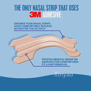 Bandes nasales respirantes anti-ronflement avec logo personnalisé, sans médicament, pour soulager la congestion, favoriser le confort du sommeil en cas de rhume et d'allergies, bande adhésive nasale pour le sommeil - Product Image 4